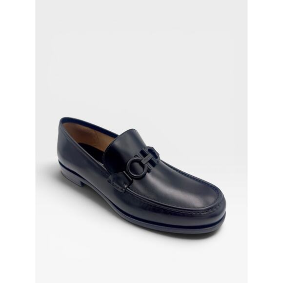 Ferragamo Rolo Gancini Black Calf Leather Loafers Men’s 11.5/ US 12.5 main image 10